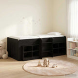Struttura Letto Loft con Mobile 3 pz Nero Legno truciolato