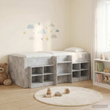 Struttura Letto Loft con Mobile 3 pz Grigio Cemento