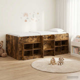 Struttura Letto Loft con Mobile 3 pz Rovere Fumo