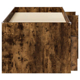 Struttura Letto Loft con Mobile 3 pz Rovere Fumo