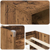 Struttura Letto Loft con Mobile 3 pz Legno antico