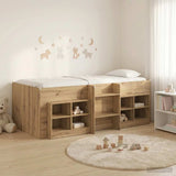 Struttura Letto Loft con Mobile 3 pz Rovere Artigianale