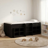 Struttura Letto Loft con Mobile 3 pz Nero Legno truciolato