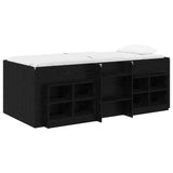 Struttura Letto Loft con Mobile 3 pz Nero Legno truciolato