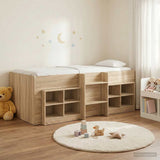 Struttura Letto Loft con Mobile 3 pz Rovere Sonoma
