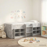 Struttura Letto Loft con Mobile 3 pz Grigio Cemento