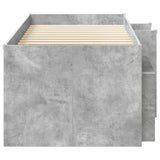 Struttura Letto Loft con Mobile 3 pz Grigio Cemento