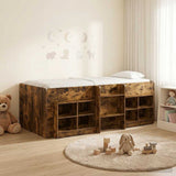 Struttura Letto Loft con Mobile 3 pz Rovere Fumo