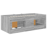 Struttura Letto Loft con Mobile 3 pz Sonoma grigio