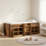 Struttura Letto Loft con Mobile 3 pz Legno antico
