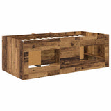 Struttura Letto Loft con Mobile 3 pz Legno antico
