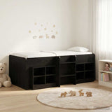 Struttura Letto Loft con Mobile 3 pz Rovere Nero