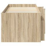 Struttura Letto Loft con Mobile 3 pz Rovere Sonoma
