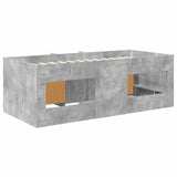 Struttura Letto Loft con Mobile 3 pz Grigio Cemento