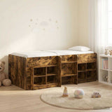 Struttura Letto Loft con Mobile 3 pz Rovere Fumo