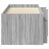 Struttura Letto Loft con Mobile 3 pz Sonoma grigio