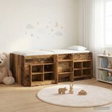 Struttura Letto Loft con Mobile 3 pz Legno antico