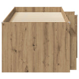 Struttura Letto Loft con Mobile 3 pz Rovere Artigianale
