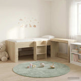 Letto alto per bambini con scrivania 2 pz Rovere Sonoma