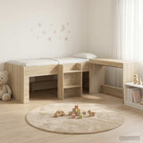 Struttura del Letto con Scrivania 2 pz Rovere Sonoma