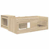 Struttura del Letto con Scrivania 2 pz Rovere Sonoma