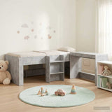 Struttura del Letto con Scrivania 2 pz Grigio Cemento