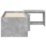 Struttura del Letto con Scrivania 2 pz Grigio Cemento
