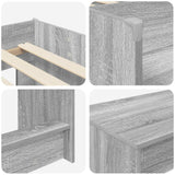 Struttura del Letto con Scrivania 2 pz Sonoma grigio