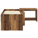 Struttura del Letto con Scrivania 2 pz Legno antico