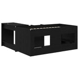 Letto alto per bambini con scrivania 2 pz Rovere Nero