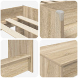 Letto alto per bambini con scrivania 2 pz Rovere Sonoma