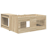 Letto alto per bambini con scrivania 2 pz Rovere Sonoma