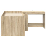 Letto alto per bambini con scrivania 2 pz Rovere Sonoma