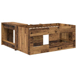 Letto alto per bambini con scrivania 2 pz Legno antico