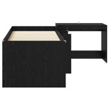 Letto alto per bambini con scrivania 2 pz Rovere Nero