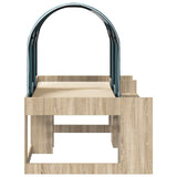 Letto con Tunnel con lo scaffale 3 pz Rovere Sonoma e Azzurro