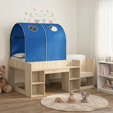Letto con Tunnel 3 pz Rovere Sonoma e Blu Legno ingegnerizzato