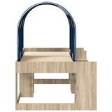 Letto con Tunnel 3 pz Rovere Sonoma e Blu Legno ingegnerizzato