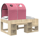 Letto con Tunnel 3 pz Rovere Sonoma e Rosa Legno ingegnerizzato