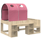 Letto con Tunnel 3 pz Rovere Sonoma e Rosa Legno ingegnerizzato