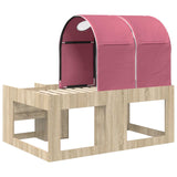 Letto con Tunnel 3 pz Rovere Sonoma e Rosa Legno ingegnerizzato