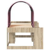 Letto con Tunnel 3 pz Rovere Sonoma e Rosa Legno ingegnerizzato