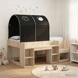 Letto con Tunnel 3 pz Rovere Sonoma e Nero Legno ingegnerizzato