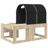 Letto con Tunnel 3 pz Rovere Sonoma e Nero Legno ingegnerizzato
