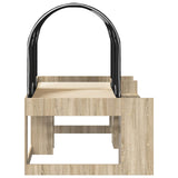 Letto con Tunnel 3 pz Rovere Sonoma e Nero Legno ingegnerizzato