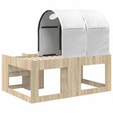 Letto con Tunnel con lo scaffale 3 pz Rovere Sonoma e Bianco
