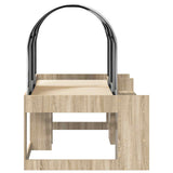 Letto con Tunnel con lo scaffale 3 pz Rovere Sonoma e Bianco