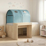 Letto con Tunnel 3 pz Rovere Artigianale e Blu Chiaro