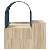 Letto con Tunnel 3 pz Rovere Artigianale e Blu Chiaro