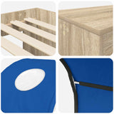 Letto con Tunnel 3 pz Rovere Artigianale e Blu